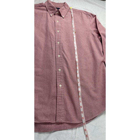 Ralph Lauren Custom Fit Oxford Button Down Shirt red Men's Large - Picture 5 of 11